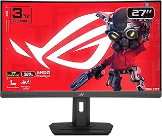 ASUS ROG Strix 27” 1440P USB-C Curved HDR Gaming Monitor (XG27WCMS) - QHD, 280 Гц, 1 мс, Fast VA, Extreme Low Motion Blur Sync, FreeSync Premium, DisplayWidget, Tripod Socket, AI Gaming, 3-летняя гарантия