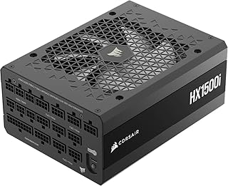 Блок питания CORSAIR HX1500i (2025) с полностью модульной конструкцией, сверхнизким уровнем шума, формата ATX, с кабелем 12 В-2x6 – совместим с ATX 3.1 и PCIe 5.1, сертифицирован Cybenetics Platinum Efficiency, оснащен вентилятором с гидродинамическим подшипником – черный.
