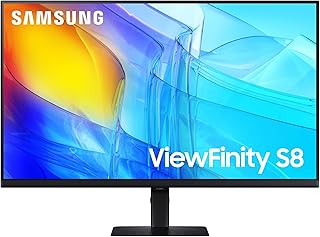 Компьютерный монитор SAMSUNG ViewFinity S8 (S80D) серии 32" с высоким разрешением 4K UHD, поддержкой HDR10, несколькими портами (HDMI, DisplayPort, USB-A), регулируемой по высоте подставкой, LS32D806EANXGO, 2024 год, 3-летняя гарантия.