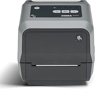 Термотрансферный настольный принтер ZEBRA ZD621, разрешение печати 300 dpi, ширина печати 4 дюйма, подключение через USB, последовательный порт Ethernet, модель ZD6A043-301F00EZ. Для работы требуется термолента.