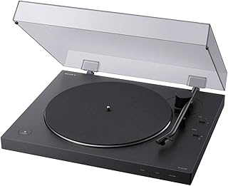 Проигрыватель виниловых пластинок Sony PS-LX310BT с ременным приводом: полностью автоматический беспроводной проигрыватель с Bluetooth и USB-выходом, черный.