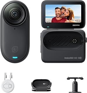Insta360 GO 3S — 128 ГБ, черная, 4K, миниатюрная портативная камера для видеоблогинга, съемка от первого лица без помощи рук, крепление в любом месте, стабилизация, 140 минут работы от батареи, водонепроницаемость до 10 м, съемка от первого лица с животными.
