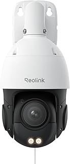 Интеллектуальная купольная PTZ-камера видеонаблюдения REOLINK 4K/8MP UHD с передовым 16-кратным оптическим зумом, цветным ночным видением, функцией обнаружения людей/транспортных средств/животных, двусторонней связью и круглосуточной записью.