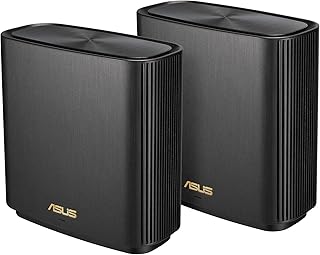 ASUS ZenWiFi XT9 AX7800 Трехдиапазонная Mesh-система WiFi6 (2 шт.), 802.11ax, до 5700 кв. футов и 6+ комнат, AiMesh, пожизненная бесплатная защита от интернета, родительский контроль, порт WAN 2,5G, UNII 4, цвет угольно-серый