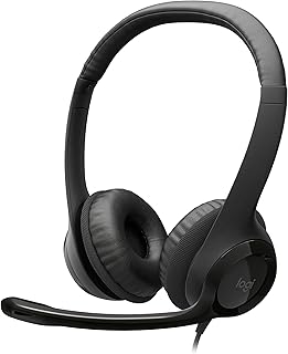 Наушники Logitech H390 USB с микрофоном с шумоподавлением — комплект из 16 штук, черные.