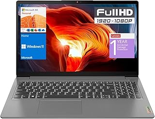 Ноутбук LENOVO IdeaPad 1, 15,6-дюймовый FHD-дисплей, процессор Intel Celeron N4500, 20 ГБ ОЗУ, 1 ТБ SSD, устройство чтения SD-карт, цифровая клавиатура, HDMI, Wi-Fi 6, Windows 11 Home, 1 год подписки на Office 365, серый.