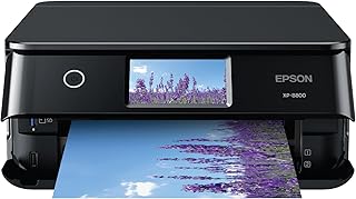 Беспроводной принтер Epson Expression Photo XP-8800 с 6-цветной системой чернил Claria, печать без полей до 8,5" x 11", быстрая печать фотографий 4" x 6", 4,3-дюймовый цветной сенсорный экран, встроенный сканер и копир.