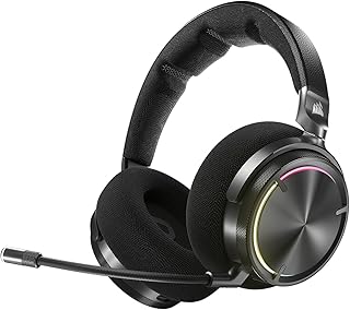 Игровая гарнитура Corsair Virtuoso MAX Wireless с официальной лицензией для Xbox Series X|S – Dolby Atmos, активное шумоподавление, беспроводная связь 2,4 ГГц и Bluetooth, управление звуком в играх/чате, цвет «Карбон» (PC).