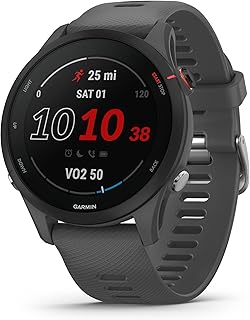 Garmin Forerunner® 255, GPS-смарт-часы для бега, расширенные аналитические возможности, длительное время работы от батареи, цвет: серый
