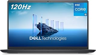 Ноутбук Dell Inspiron 3520 — 15,6-дюймовый FHD (1920 x 1080) дисплей с частотой обновления 120 Гц, процессор Intel Core i5-1235U, 8 ГБ оперативной памяти DDR4, SSD-накопитель 512 ГБ, Wi-Fi 5, Windows 11 S Mode — цвет «Угольно-черный».