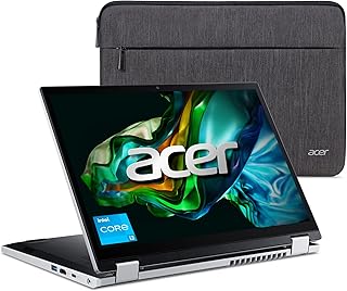 Ноутбук-трансформер Acer Aspire 3 Spin 14 | 14-дюймовый сенсорный IPS-дисплей с разрешением 1920 x 1200 | Процессор Intel Core i3-N305 | Графика Intel UHD | 8 ГБ LPDDR5 | SSD 128 ГБ | Wi-Fi 6 | Windows 11 Home в режиме S | A3SP14-31PT-37NV