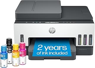 HP Smart Tank 7301 Беспроводной многофункциональный принтер, сканер и копир с возможностью заправки чернилами, в комплекте 2 года чернил, идеально подходит для домашнего офиса (28B70A)
