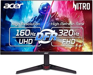Игровой IPS-монитор Acer Nitro 27 дюймов, 4K UHD 3840 x 2160 | AMD FreeSync Premium | Частота обновления до 160 Гц с DFR до 320 Гц Full HD | Задержка до 0,5 мс | 1 порт DisplayPort 1.4 и 2 порта HDMI 2.1 | VG270K V4bmiipx