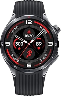 Смарт-часы OnePlus Watch 3 Obsidian Titanium, 32 ГБ памяти, 120 часов работы от батареи, отслеживание здоровья и фитнеса, сапфировое стекло, титановый безель, технология Dual-Engine, Wear-OS от Google.