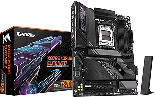 Материнская плата GIGABYTE X870E AORUS Elite WIFI7 AMD AM5 LGA 1718, ATX, DDR5, 4X M.2, PCIe 5.0, USB4, WIFI7, 2.5GbE LAN, EZ-Latch, 5-летняя гарантия.