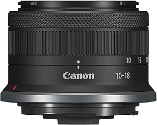 Canon RF-S10-18mm F4.5-6.3 — это сверхширокоугольный зум-объектив STM для беззеркальной камеры с 4-ступенчатой ​​системой стабилизации изображения, отлично подходит для видеоблогинга и селфи, компактный и легкий, для видеосъемки, путешествий, пейзажной и интерьерной фотографии.