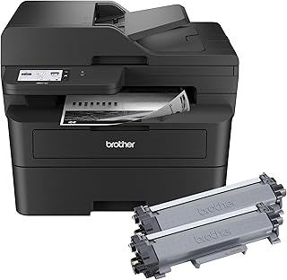 Brother MFC-L2900DW XL Беспроводной компактный монохромный многофункциональный лазерный принтер с функцией двустороннего копирования и сканирования, факсом, черно-белой печатью | До 4200 страниц тонера в комплекте (1), поддержка Amazon Dash Replenishment