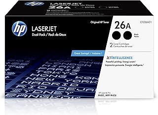 Оригинальные черные тонер-картриджи HP 26A (2 шт.) | Подходят для принтеров Laserjet Pro серии M402 и Laserjet Pro MFP серии M426 | CF226AD1, 14,25 x 8,03 x 7,8