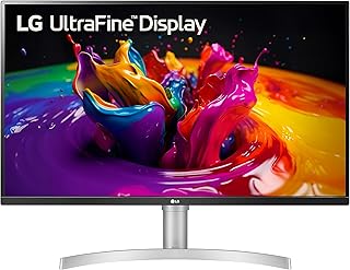 Монитор LG 32UN650-W 32 дюйма UHD (3840 x 2160) IPS Ultrafine Display, совместимость с HDR10, цветовой охват DCI-P3 95%, AMD FreeSync, практически безрамочный дизайн с трех сторон, регулируемая по высоте подставка - серебристый/белый