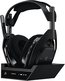 Беспроводная игровая гарнитура Logitech G Astro A50 X Omni-Platform + базовая станция для PS5, Xbox, PC: видео- и аудиокоммутатор PLAYSYNC, HDMI 2.1 4K 120 Гц VRR, <24 бит/48 кГц, 24 часа работы от батареи, 2,4 ГГц и Bluetooth - черная.