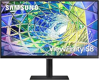 Монитор Samsung 27” S80UA 4K UHD IPS HDR10 с высоким разрешением, USB-C, режимом защиты глаз, функцией Eco Saving Plus, LS27A804UJNXGO, 2025, 3-летняя гарантия