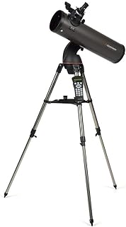 Портативный компьютеризированный телескоп-рефлектор Ньютона Celestron 31145 NexStar 130SLT с быстросъемной вилочной монтировкой, лотком для аксессуаров и специальным программным обеспечением «Starry Night», серый.