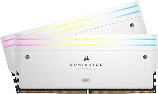 Оперативная память CORSAIR Dominator Titanium RGB DDR5 64 ГБ (2x32 ГБ) DDR5 6600 МГц CL32 Intel XMP iCUE Compatible — белая (CMP64GX5M2X6600C32W)