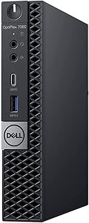 Настольный компьютер Dell Optiplex 7060 Micro MFF, процессор Intel i7-8700T, 6 ядер, 2,40 ГГц, 32 ГБ DDR4, новый SSD M.2 NVMe, 1 ТБ, Wi-Fi, Bluetooth, HDMI, новая клавиатура и мышь, Windows 11 Pro (восстановленный).