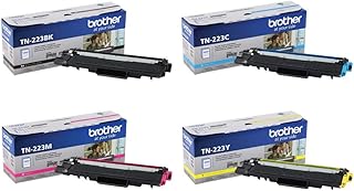 Оригинальный набор картриджей Brother TN223BK, TN223C, TN223M, TN223Y со стандартным ресурсом, черный/голубой/пурпурный/желтый, TN223
