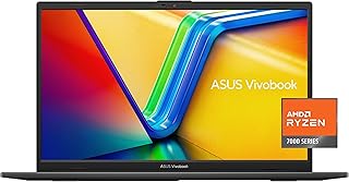Ноутбук ASUS Vivobook Go 15,6” FHD Slim, четырехъядерный процессор AMD Ryzen 3 7320U, 8 ГБ оперативной памяти DDR5, SSD 128 ГБ, Windows 11 Home, быстрая зарядка, защитная пленка для веб-камеры, прочность военного класса, черный, E1504FA-AS33