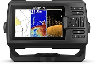 Garmin 010-01872-00 STRIKER 5CV с датчиком, 5-дюймовый GPS-эхолот, датчик CHIRP (традиционный) и сканирующий датчик ClearVu, встроенное программное обеспечение для построения контуров Quickdraw.