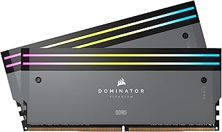 Оперативная память Corsair Dominator Titanium RGB DDR5 64 ГБ (2x32 ГБ) DDR5 6000 МГц CL30 AMD Expo Intel XMP iCUE Compatible – серая (CMP64GX5M2B6000Z30)