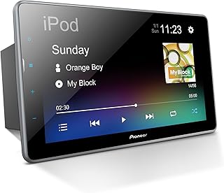 Pioneer DMH-T450EX 9-дюймовый емкостный сенсорный экран, плавающий дисплей – Alexa, Bluetooth, камера заднего вида, FLAC, короткий корпус, USB, AM/FM-радио, 13-полосный эквалайзер, RCA-выходы