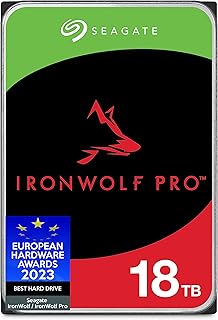 Жесткий диск Seagate IronWolf Pro 18 ТБ для сетевого хранилища (NAS), ST18000NE000 SATA 6 Гбит/с, 3,5 дюйма (восстановленный).