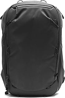 Рюкзак Peak Design Travel Backpack 45 л, черный, расширяемый (35-45 л), доступ сзади и сверху, водонепроницаемый корпус, отделение для ноутбука, идеально подходит для путешествий или повседневного ношения, универсальный рюкзак для мужчин и женщин.
