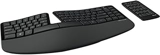 Эргономичная клавиатура Microsoft Sculpt для бизнеса. Беспроводная, удобная, эргономичная клавиатура с раздельным дизайном и подставкой для запястий. Отдельная цифровая панель в комплекте.