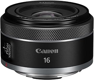 Объектив Canon RF16mm F2.8 STM, сверхширокоугольный, с фиксированным фокусным расстоянием, совместим с беззеркальными камерами серии EOS R, черный.