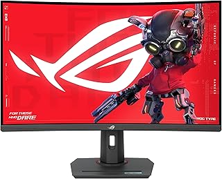 ASUS ROG Strix 32” 1440P USB-C Curved HDR Gaming Monitor (XG32WCS) - QHD, 180 Гц, 1 мс, Fast VA, Extreme Low Motion Blur Sync, FreeSync, DisplayWidget, Tripod Socket, AI Technology, 3 yr Warranty