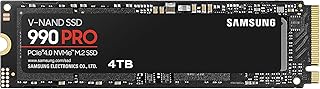 Samsung 990 PRO NVMe M.2 SSD, 4 ТБ, PCIe 4.0, скорость чтения 7450 МБ/с, скорость записи 6900 МБ/с, внутренний SSD, для игр и видеомонтажа, MZ-V9P4T0BW