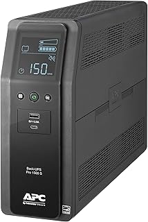 Источник бесперебойного питания APC 1500VA с синусоидальной волной, аккумуляторный блок питания BR1500MS2, стабилизатор напряжения, 10 розеток, (2) порта USB для зарядки.