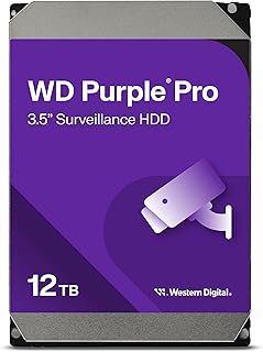 Внутренний жесткий диск Western Digital WD Purple Pro Surveillance 12 ТБ - SATA 6 Гбит/с, кэш 256 МБ, 3,5 дюйма - WD121PURP