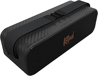 Портативная Bluetooth-колонка Klipsch The Detroit с двумя 1-дюймовыми твитерами и 3-дюймовыми вуферами, степень защиты IP67 от пыли и воды, 20 часов воспроизведения для превосходного звучания на живом концерте.