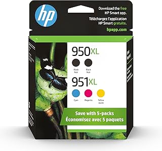 Картридж с чернилами HP 950XL/951XL черного, голубого, пурпурного и желтого цветов с увеличенным ресурсом, 5 шт. в упаковке (F6V12FN#140)