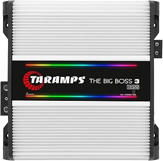 Басовый усилитель Taramps The Big Boss 3, сопротивление 0,5–2 Ом, мощность 3000 Вт RMS, 108 RGB-эффектов, многорежимный, 1 канал, класс D, моноблок, Smart 3k, автомобильная аудиосистема