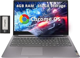 Lenovo Ideapad 3 15,6" FHD Chromebook, Intel Celeron N4500, 4 ГБ ОЗУ, 352 ГБ памяти (64 ГБ SSD + 288 ГБ док-станция), графика Intel UHD Graphics, полноразмерная клавиатура, Chrome OS, цвет Arctic Gray