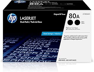 Черные тонер-картриджи HP 80A для принтеров HP (2 шт.) | Совместимы с принтерами серий: LaserJet Pro 400 M401, LaserJet Pro 400 MFP M425 | CF280AD1