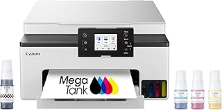 Многофункциональный беспроводной принтер Canon Megatank GX1020 Supertank [Megatank] | Печать, копирование и сканирование | Мобильная печать | 2,7-дюймовый цветной сенсорный ЖК-экран | Автоматическая двусторонняя печать