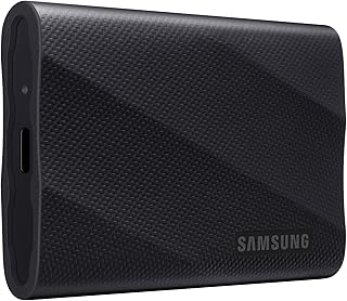 Портативный SSD-накопитель SAMSUNG T9 4 ТБ, USB 3.2 Gen 2x2, внешний твердотельный накопитель, скорость последовательного чтения до 2000 МБ/с, для игр, студентов и профессионалов, MU-PG4T0B/AM, черный (1 шт.)