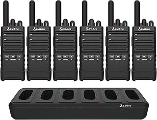 Cobra PX650 BCH6 — Профессиональные/деловые рации — Перезаряжаемые, дальность действия 300 000 кв. футов/25 этажей, пыле- и влагозащищенные (класс защиты IP54), комплект двухсторонней радиосвязи (6 шт.)
