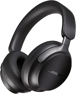 Беспроводные Bluetooth-наушники Bose QuietComfort Ultra с функцией пространственного звука, накладные, с шумоподавлением и микрофоном, до 24 часов воспроизведения, черные.